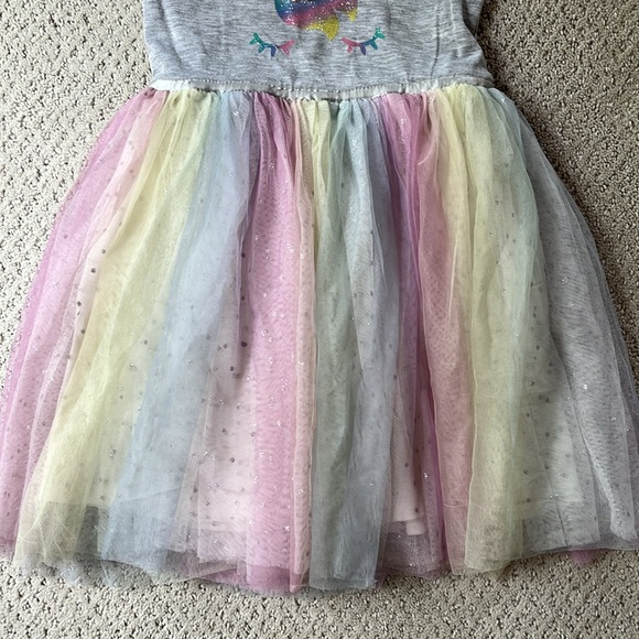 Unicorn Dress with Rainbow Tulle Skirt - Picture 4 of 5